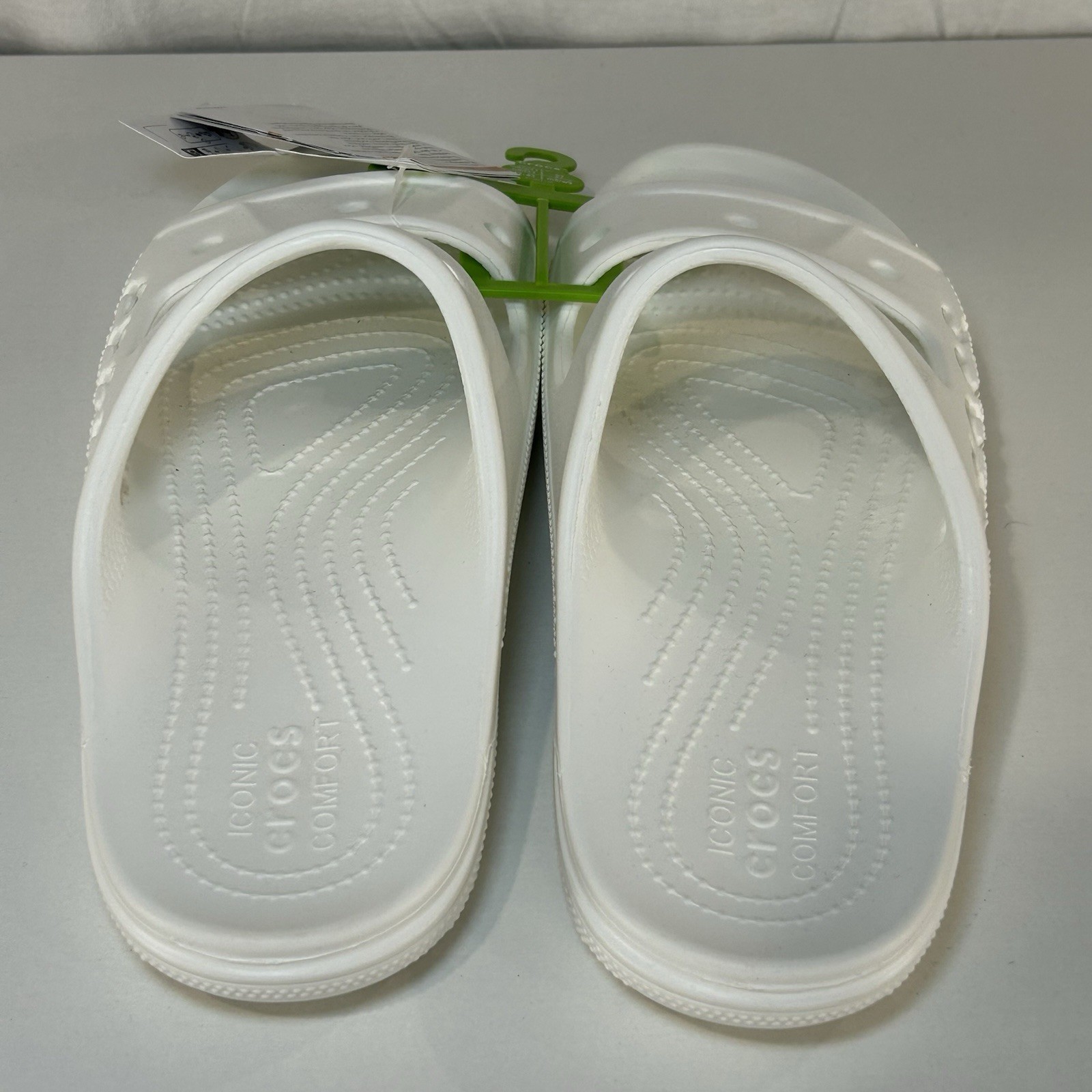 Crocs Baya Slide Sandals White 2 Strap Shoes Size Mens 9 Womens 11