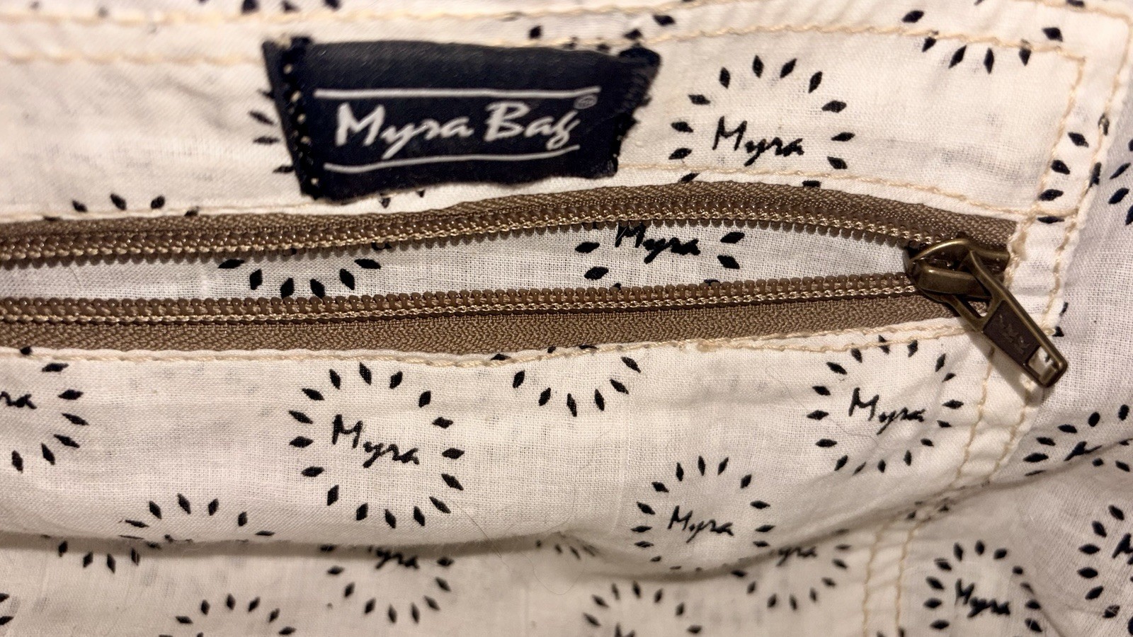 Myra Bag Western Chevron Cowhide Crossbody Medium Zip Detachable Strap Bronze