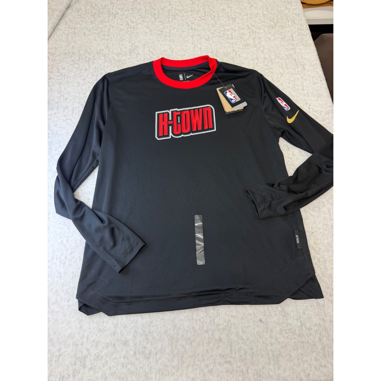 Nike NBA Houston Rockets H-Town City Edition Shooting Shirt Black Mens M