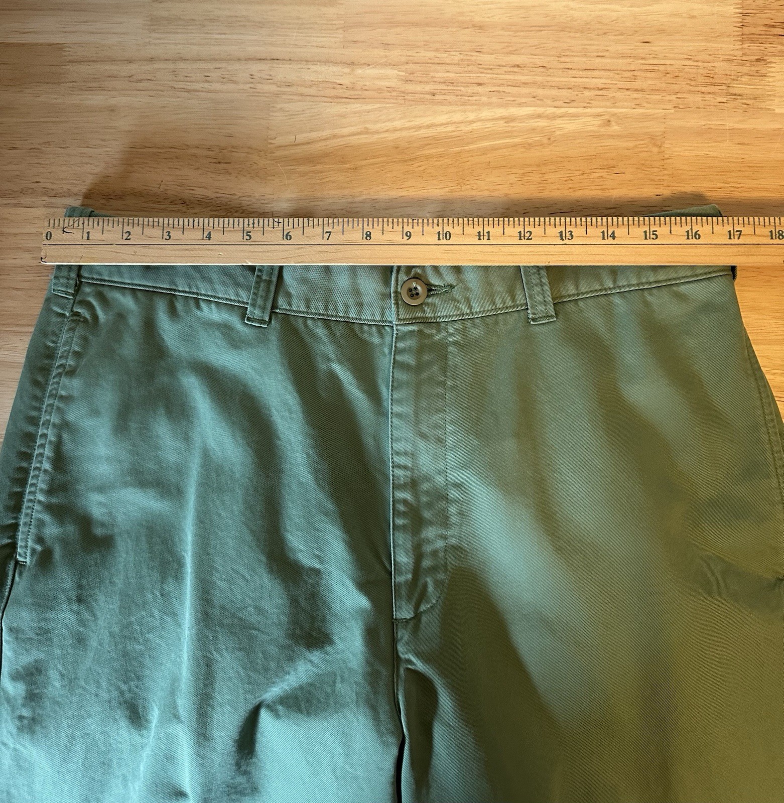 Savane Mens Comfort Summer Pants 34X30 100 Percent Cotton Green Preowned