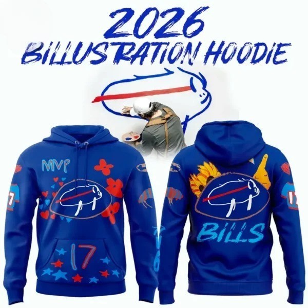 Bills Billustration 2026 Limited Edition Blue Hoodie