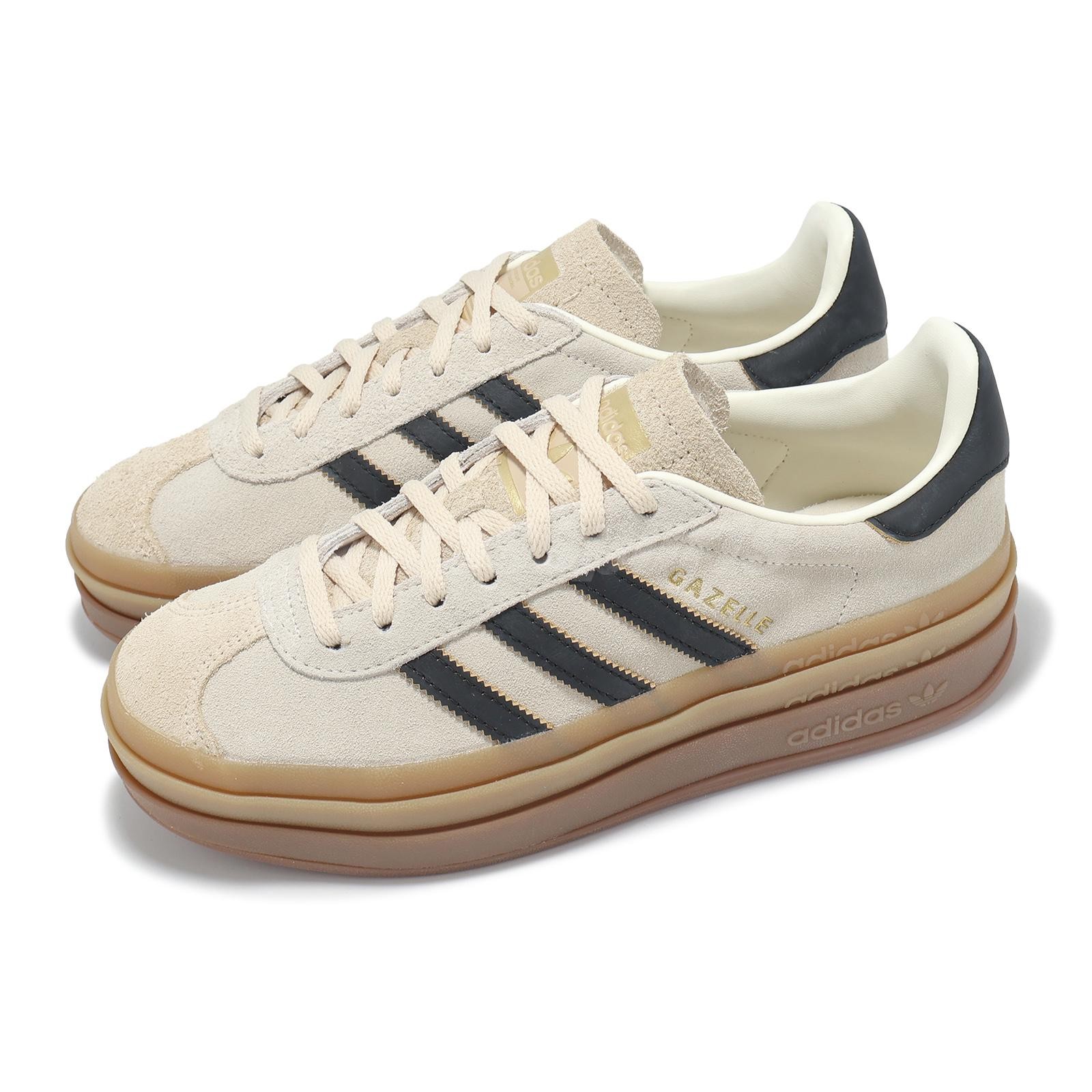 adidas Originals Gazelle Bold W Cream Black Gum Women Casual L=Shoes JS3892