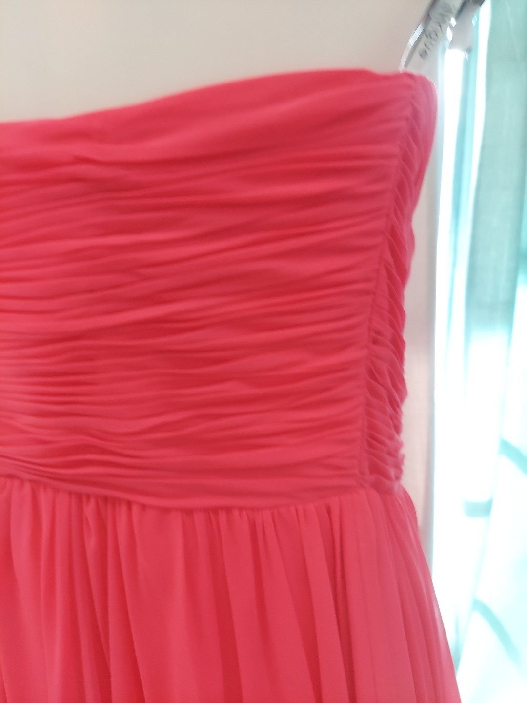 **Intrigue Co. Sz 18 Fushia Pink Gem Accent Prom Dress seetrough Overlay **