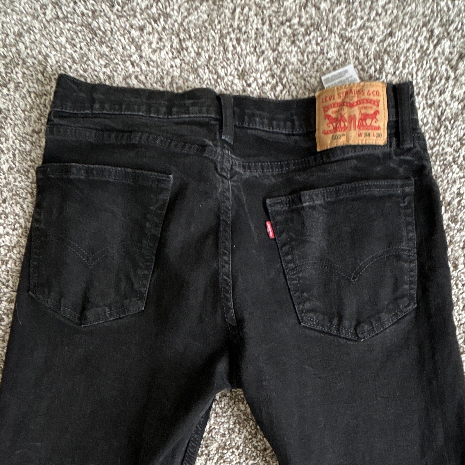 Levi’s Men’s 5-Pocket Tapered Jeans Black Dark Wash Mid Rise Size 30