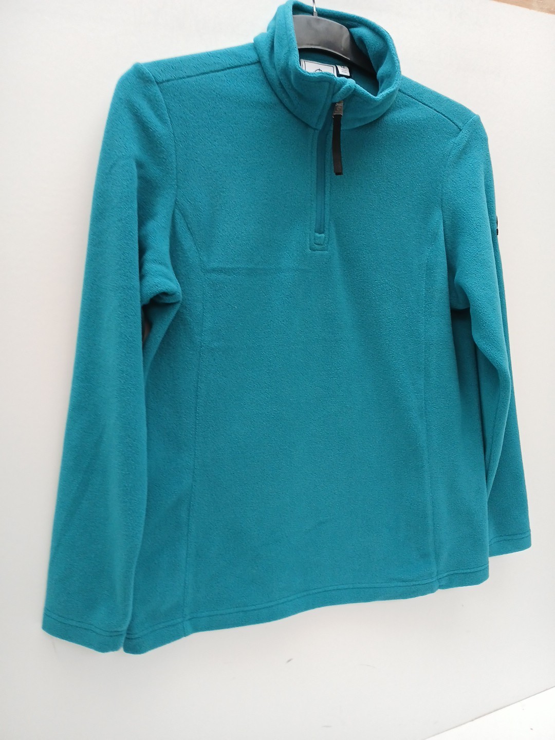 NEW Tog 24 Fleece Jumper 1/4 Zip Pullover in Teal Colour Womens Size 12 P2P 21″.