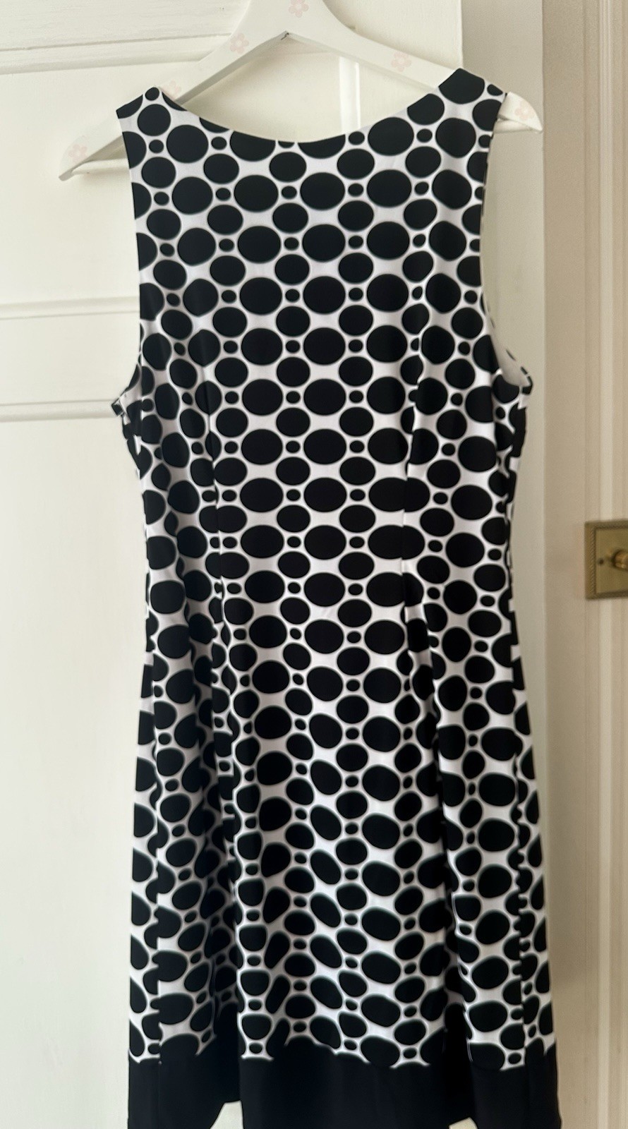 Joseph Ripoff Polka Dot Black & White Dress Size 16