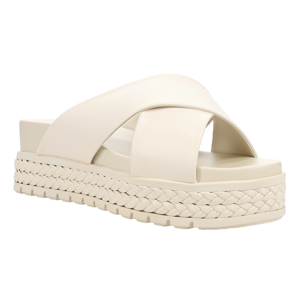MIA Kornelia Platform Slide Womens White Casual Sandals MH2327-BNE
