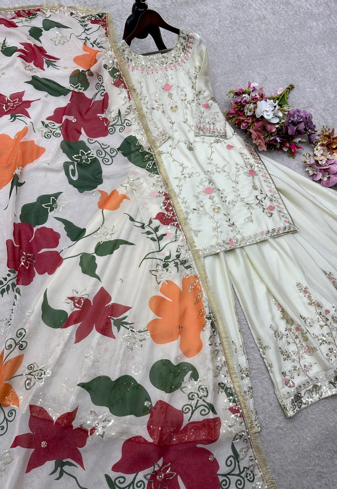 SALWAR KAMEEZ PAKISTANI INDIAN WEDDING PARTY WEAR DRESS BOLLYWOOD SUIT SHARARA