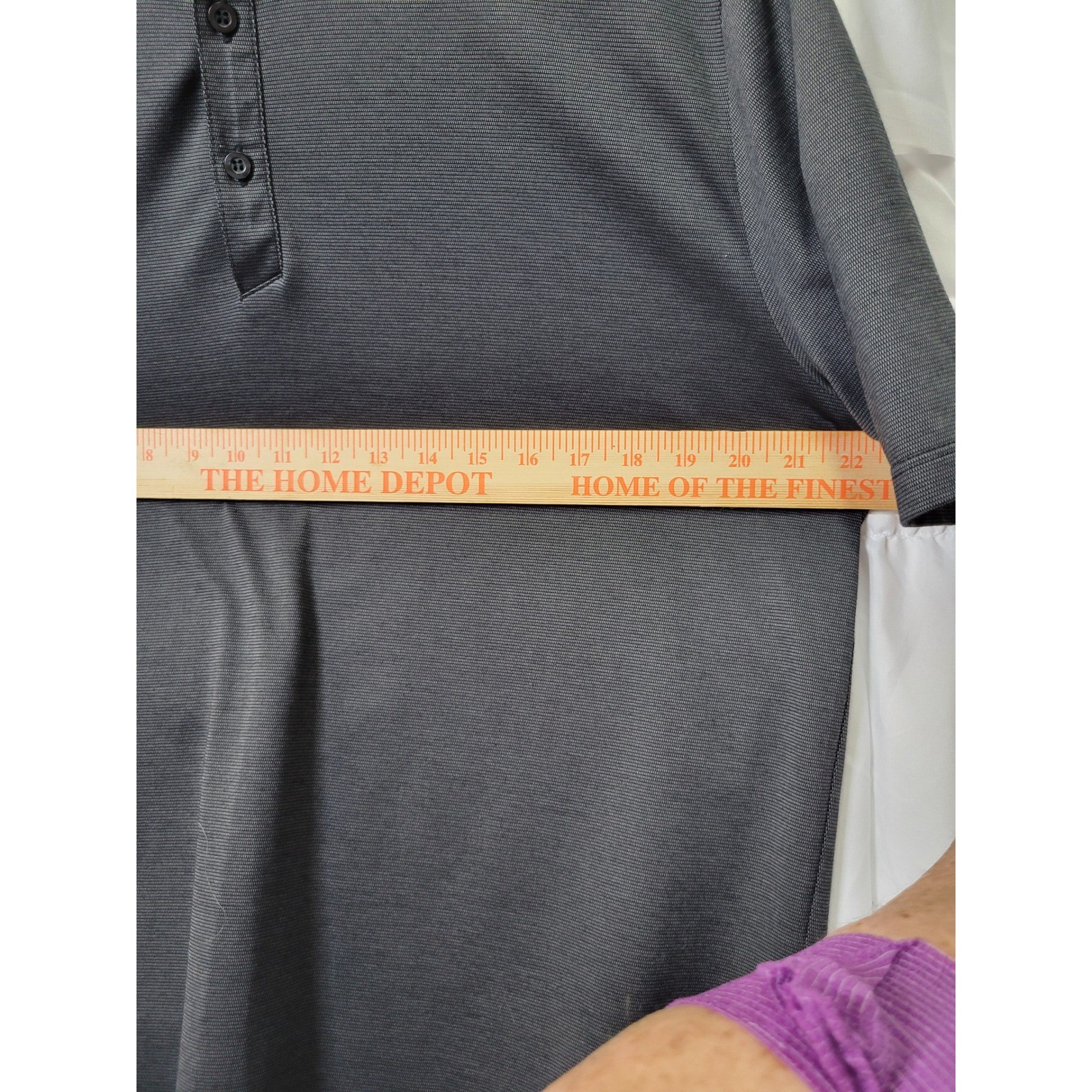 Modern Ambition Mens Large Gray Technical Short Sleeve Polo Shirt Charcoal L 524