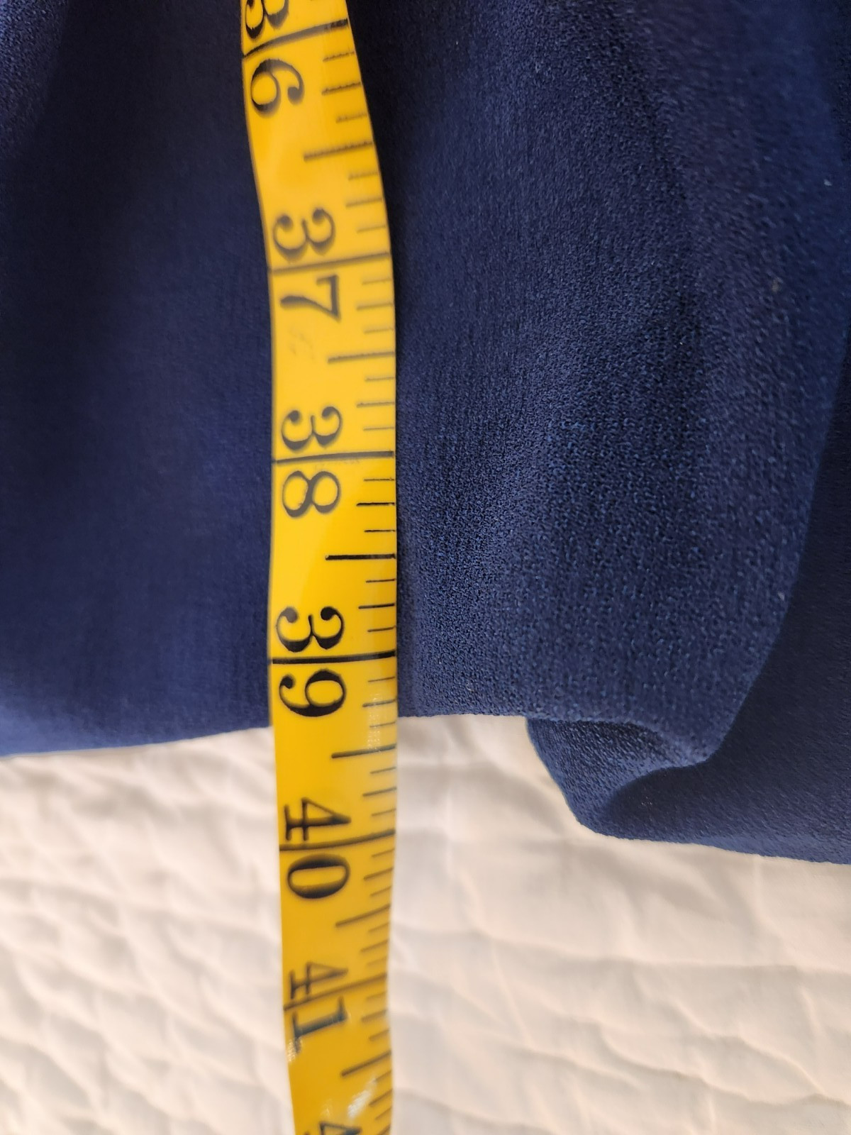 GAL MEETS GLAM Navy Blue Crepe Dress w/ Covered Buttons – Size 18