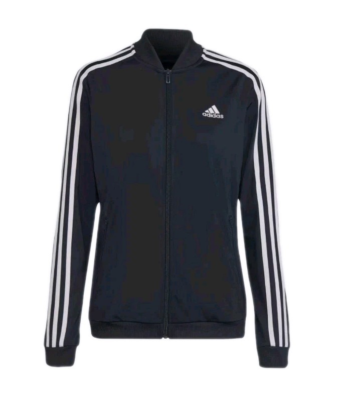 Adidas Womens Essentials Black/White Tracksuit Set (Large)
