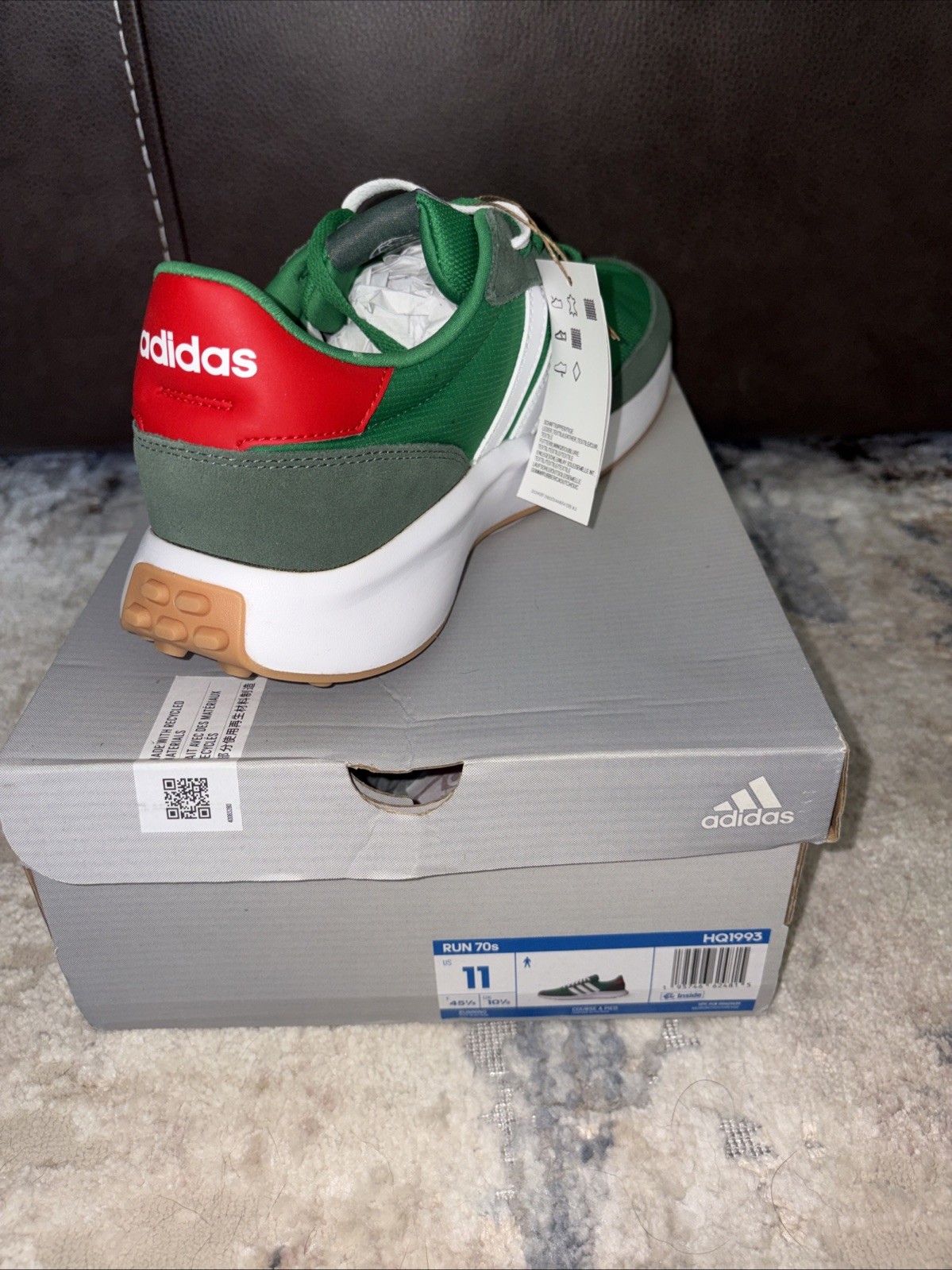 Size 11 – Adidas Run 70s Green Red