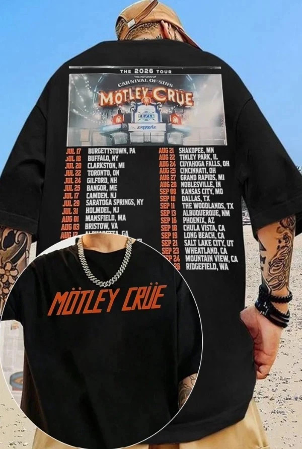 Motley Crue 2026 Tour T-shirt reprint T-Shirt Unisex, Gift People