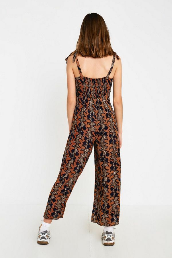 Urban Outfitters Jumpsuit Romper Floral 90s Fall Harvest Cottagecore Homestead