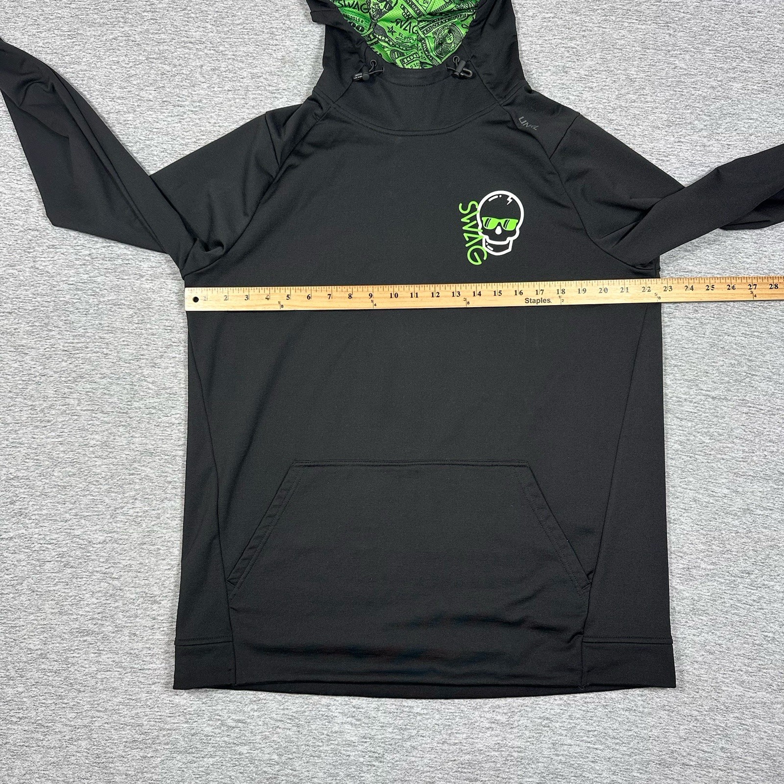Swag Golf x UNRL Hoodie Men Large Black Crossover Performance Stretch Sweatshirt