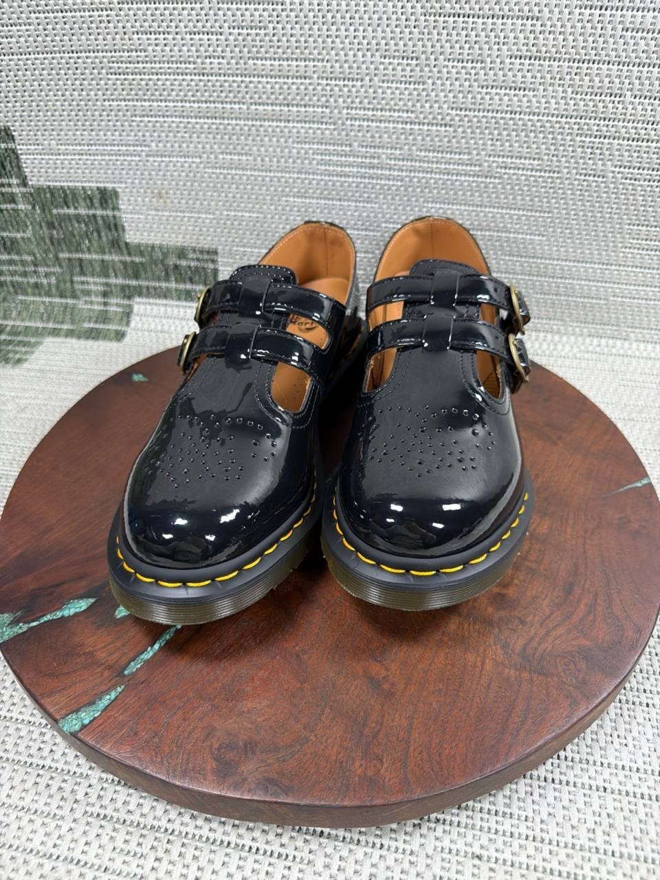 Dr Martens Shoes Women Size 9 Us 8065 Mary Jane Black Patent Leather Shiny
