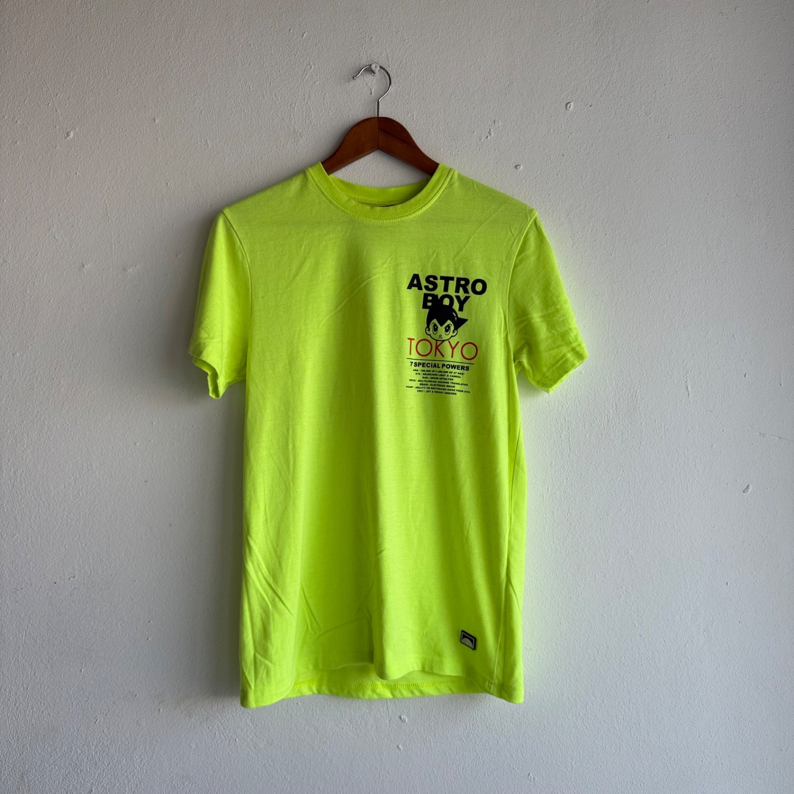 Astro Boy Tokyo Southpole Collab Graphic Tshirt Mens Size Small Neon Green Anime