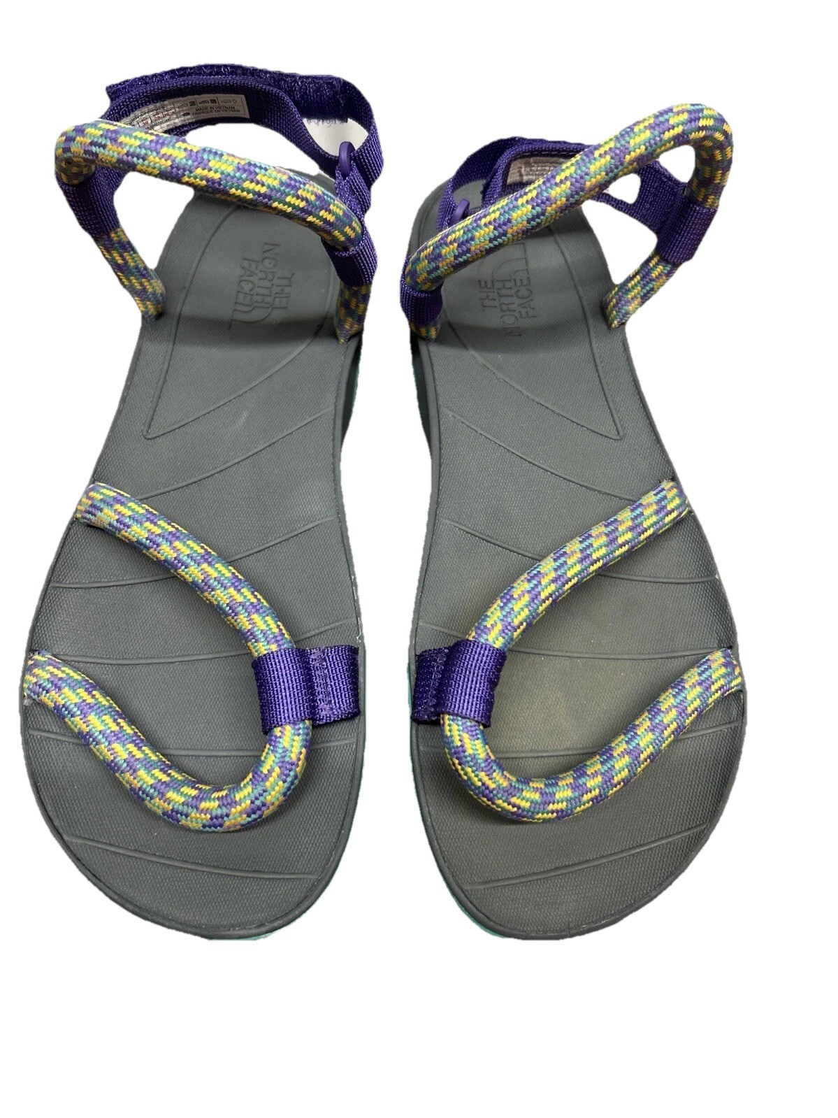 The North Face Base Camp Switchback Sandals Size 8 Purple Strap Multicolor Ropes