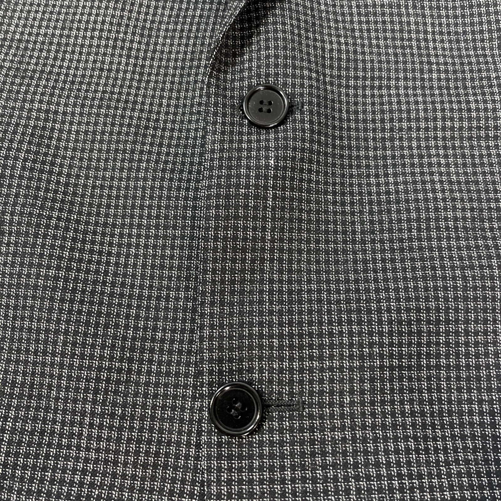 Canali Mens Wool Micro Check Textured Weave Black Blazer Jacket EU 50 /US 40R