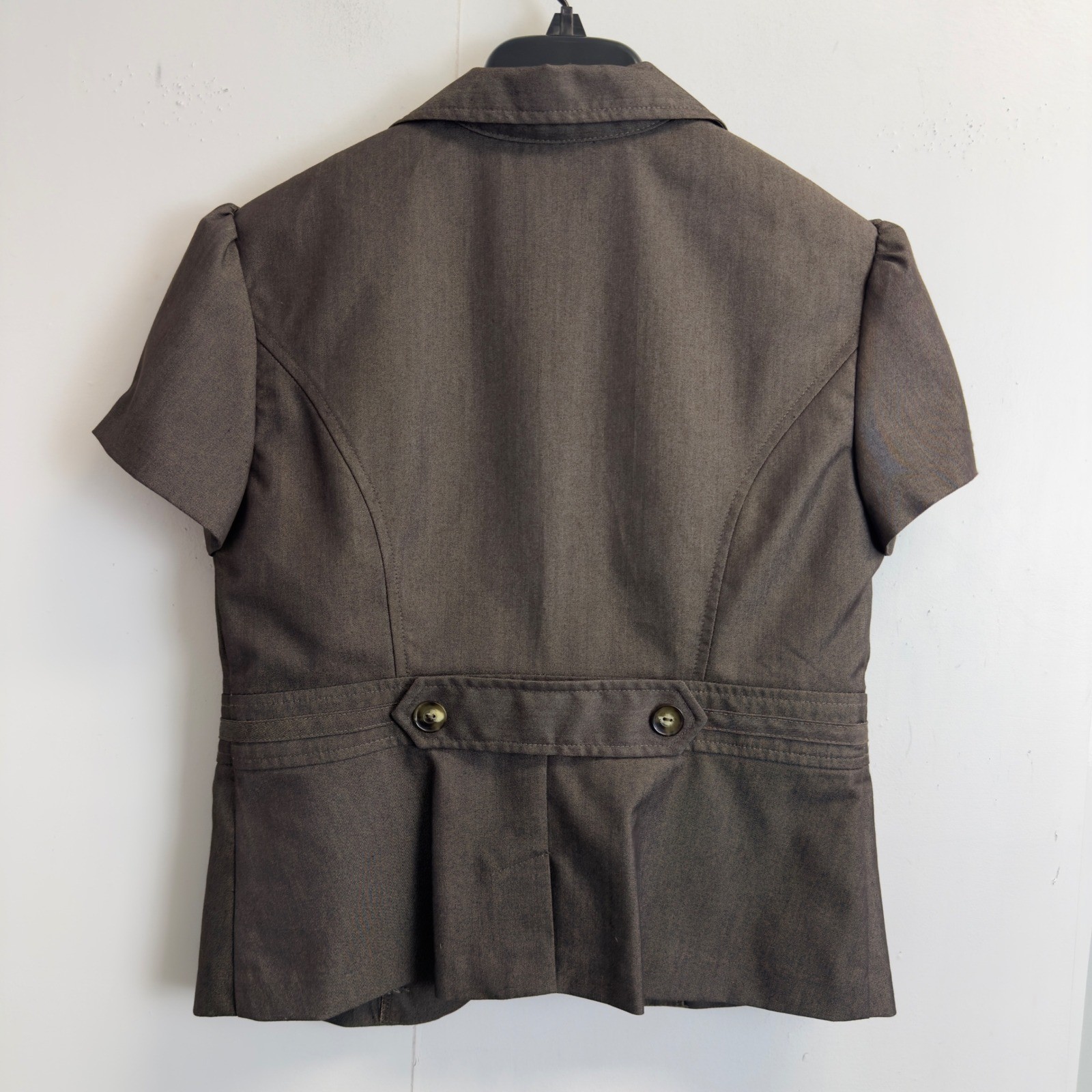 B-Wear Byer California Brown Short Sleeve Blazer and Pencil Skirt Suit Set L