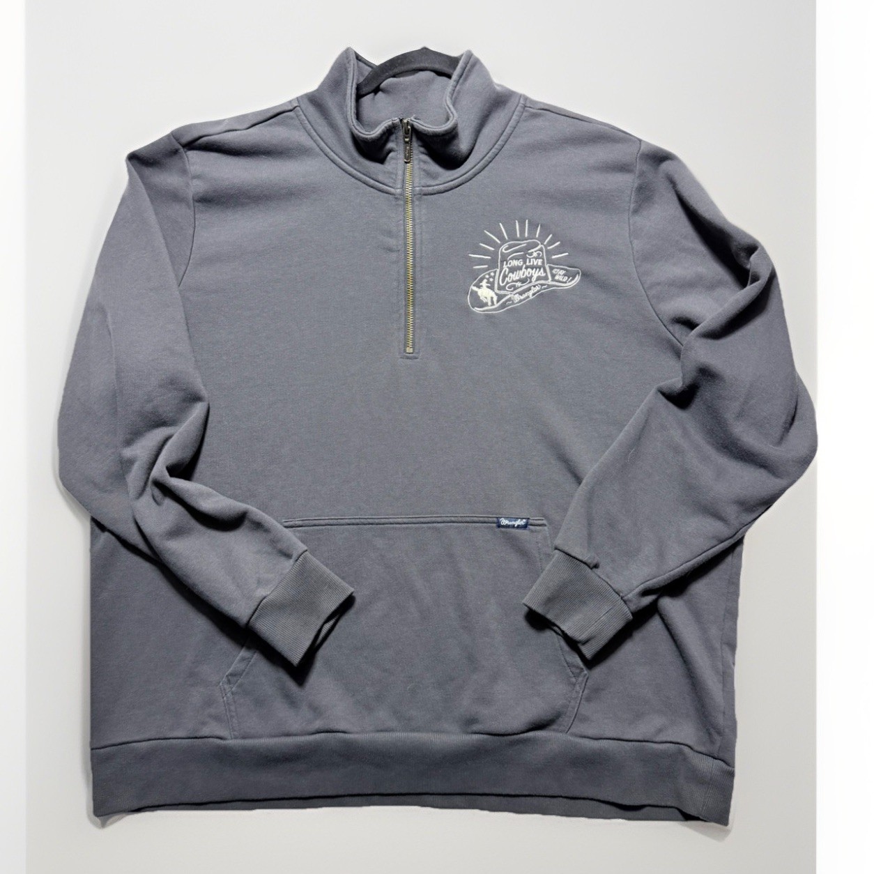 Wrangler Retro Graphic Quarter Zip Pullover XXL Western Wear Long Live Cowboy’s