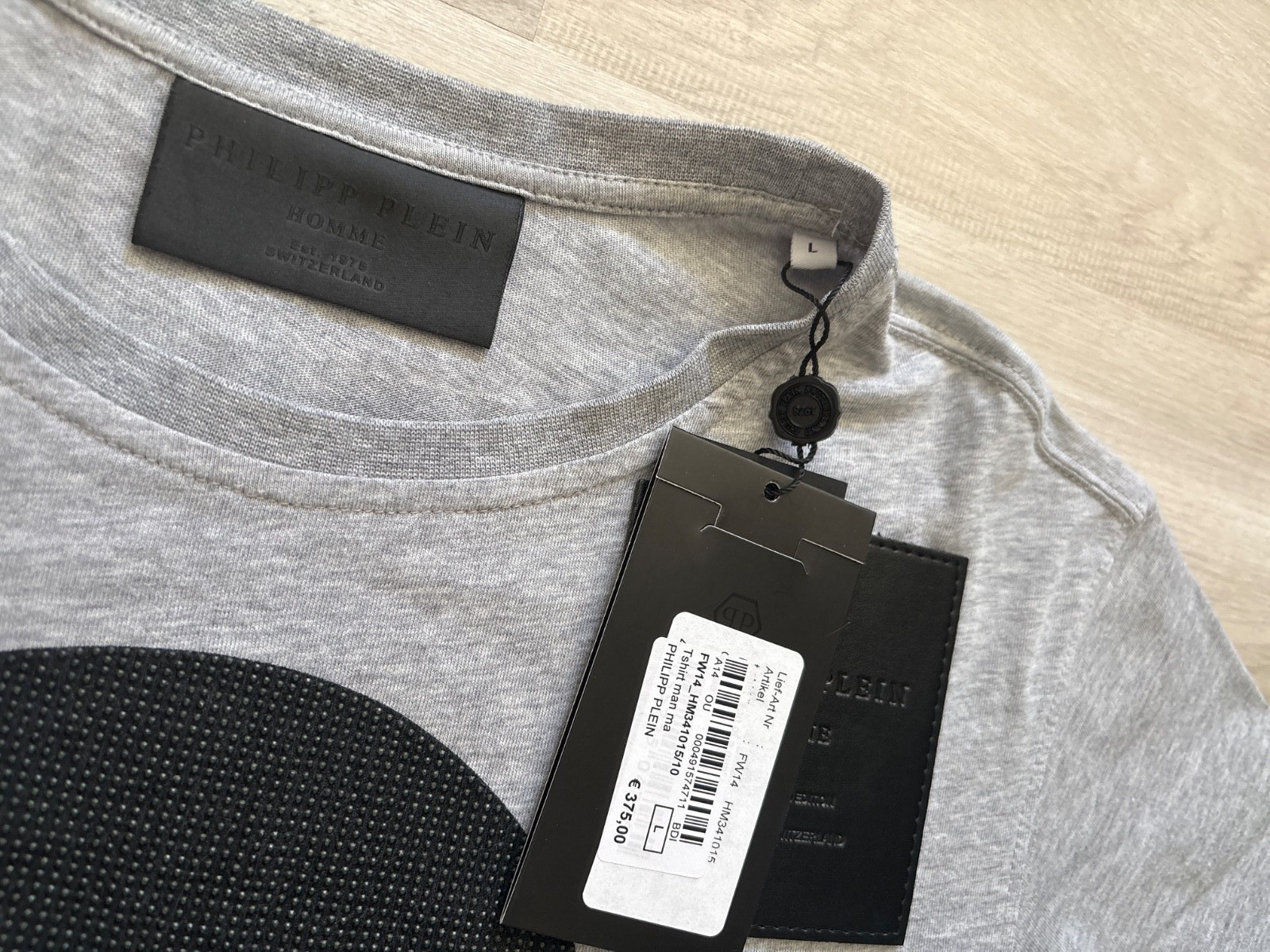$435 Authentic Philipp Plein Son Of A Gun Limited Ed.Mens Crew Neck T-shirt US L