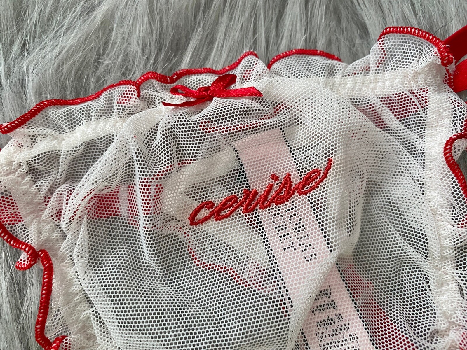 Victoria’s Secret Panties 3 Pack Mesh Ruffled V String Panty XS S M L XL 2XL