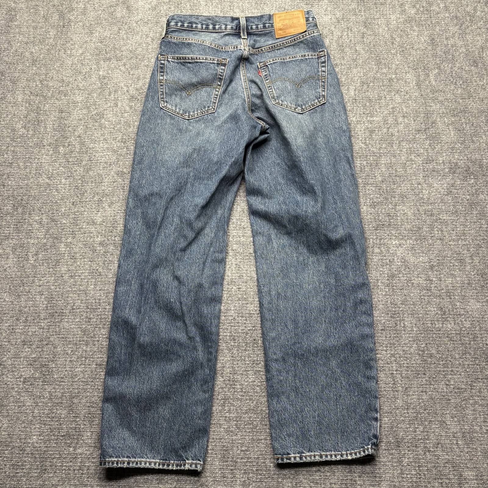 Levis Premium 568 Loose Straight Leg Jeans Mens 30×32 Blue Denim 29037-0059