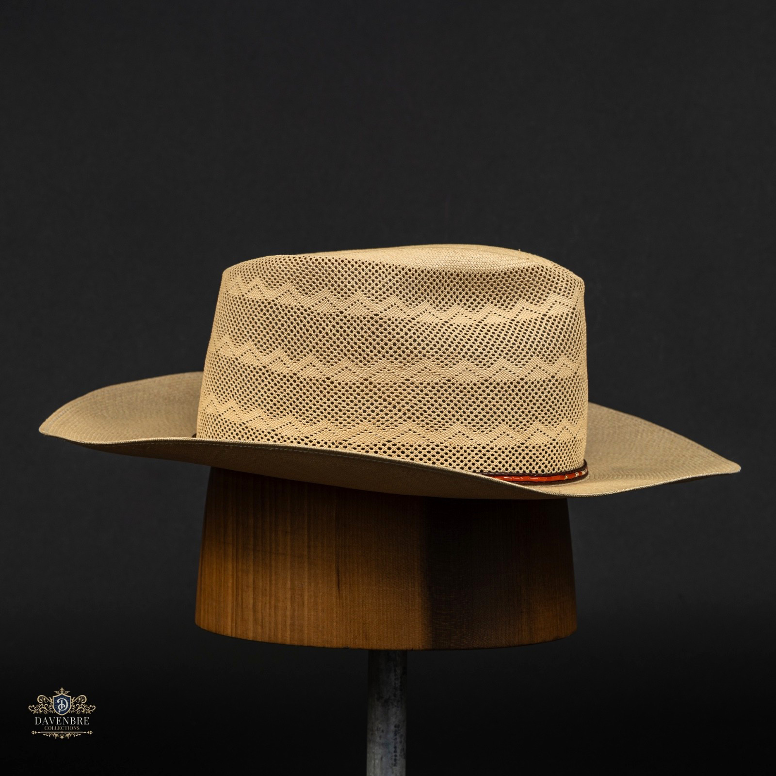 Montecristi Custom Hat Works Three Point Semi-Calado Straw Panama Natural 7 3/8