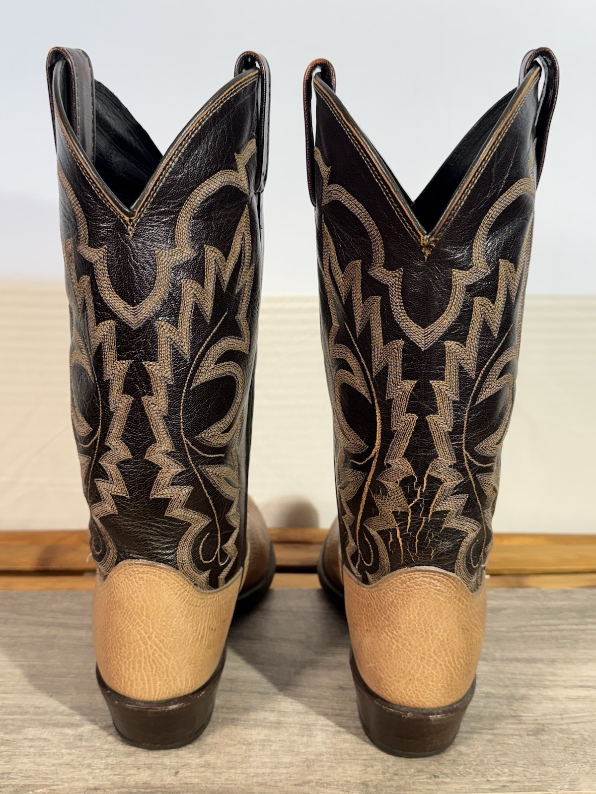 Dan Post Vintage Cowboy Boots Men’s Size 8 EW Calfskin Made in USA