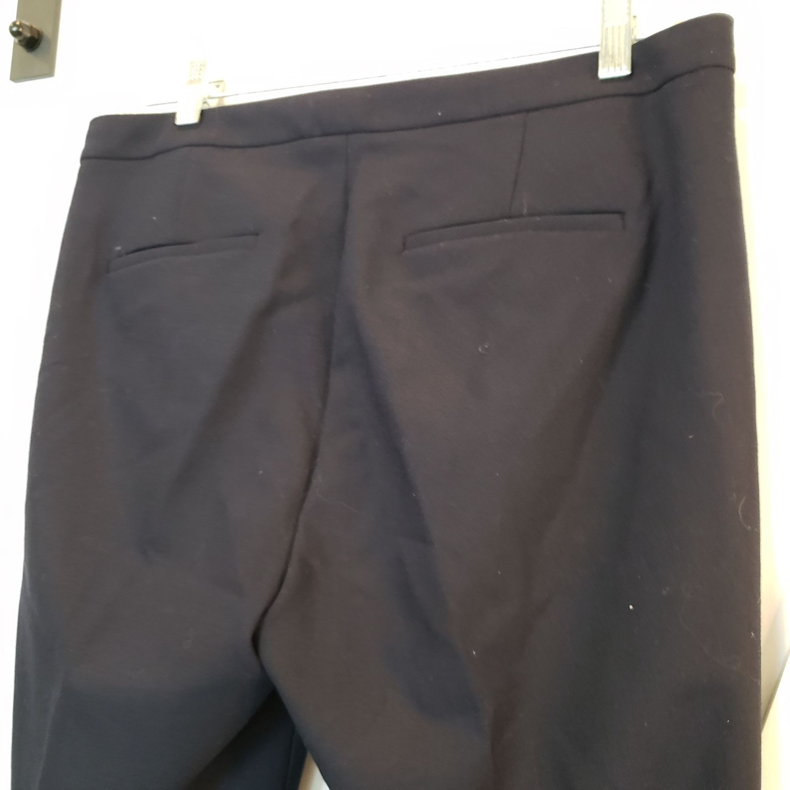 J. Crew Martie Pant in Navy Blue E0899 Rare Bi Stretch Wool Women’s 12