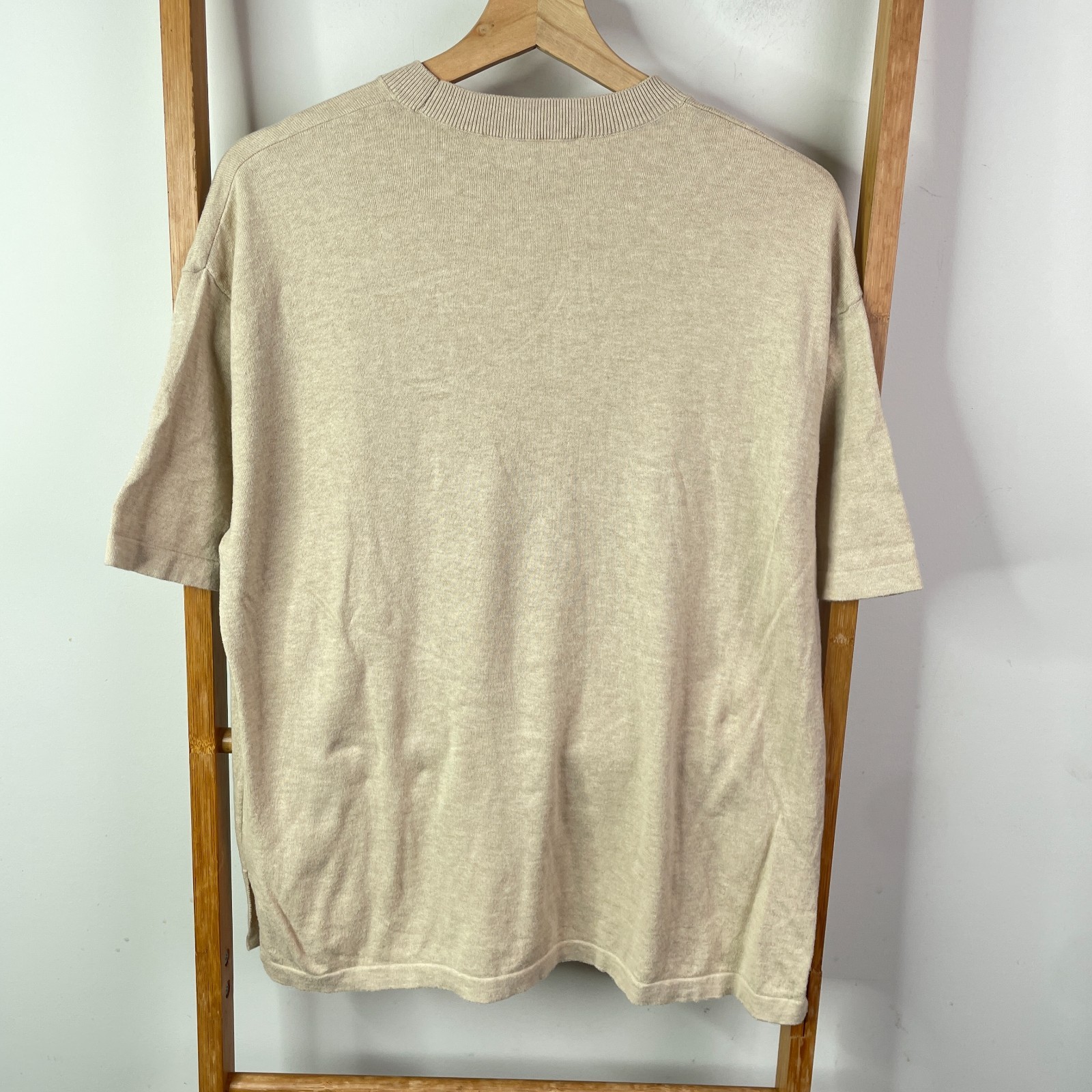 Assembly Label Jumper Mens Extra Small Brown Knit Cashmere Blend Crew Neck