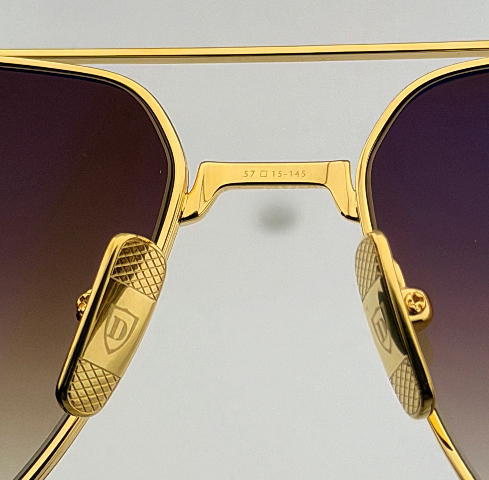 DITA Aviator Sunglasses Gold Brown Gradient ARTOA 57 DTS181-A-01 57mm NEW