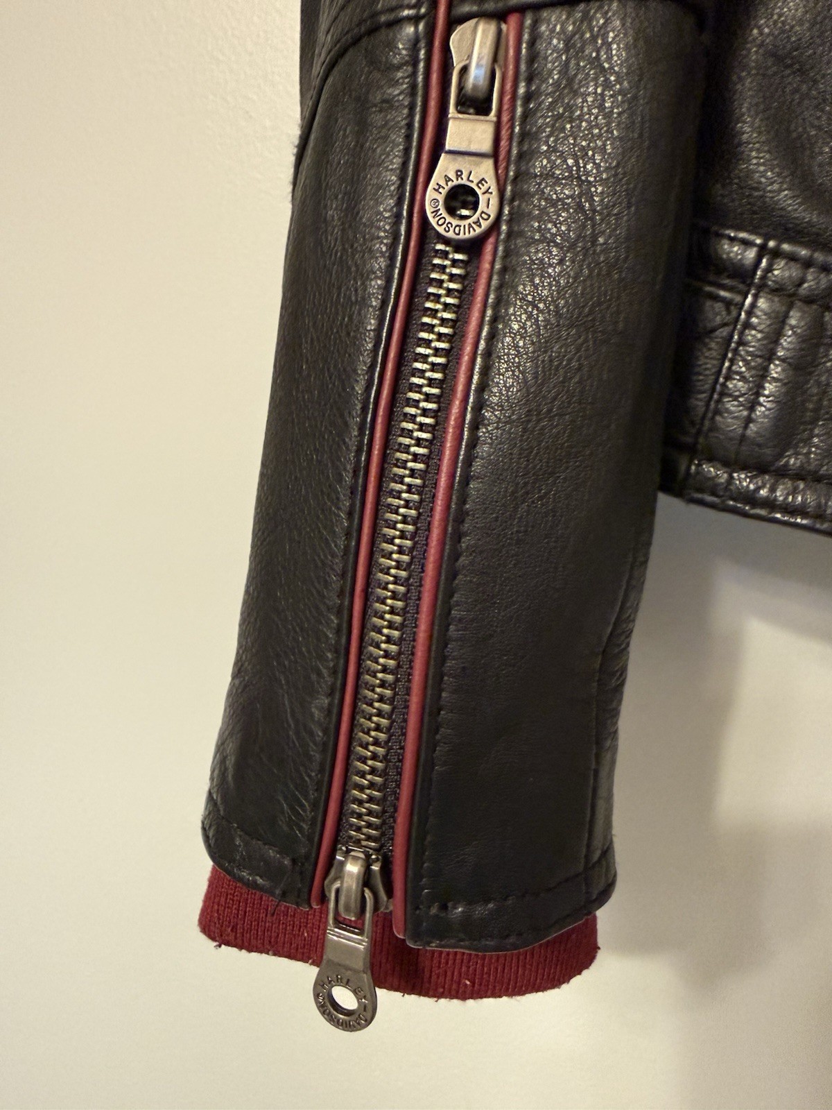 Harley Davidson Womens Barchetta Black Leather 3-in-1 Jacket Hoodie S 97169-10VW