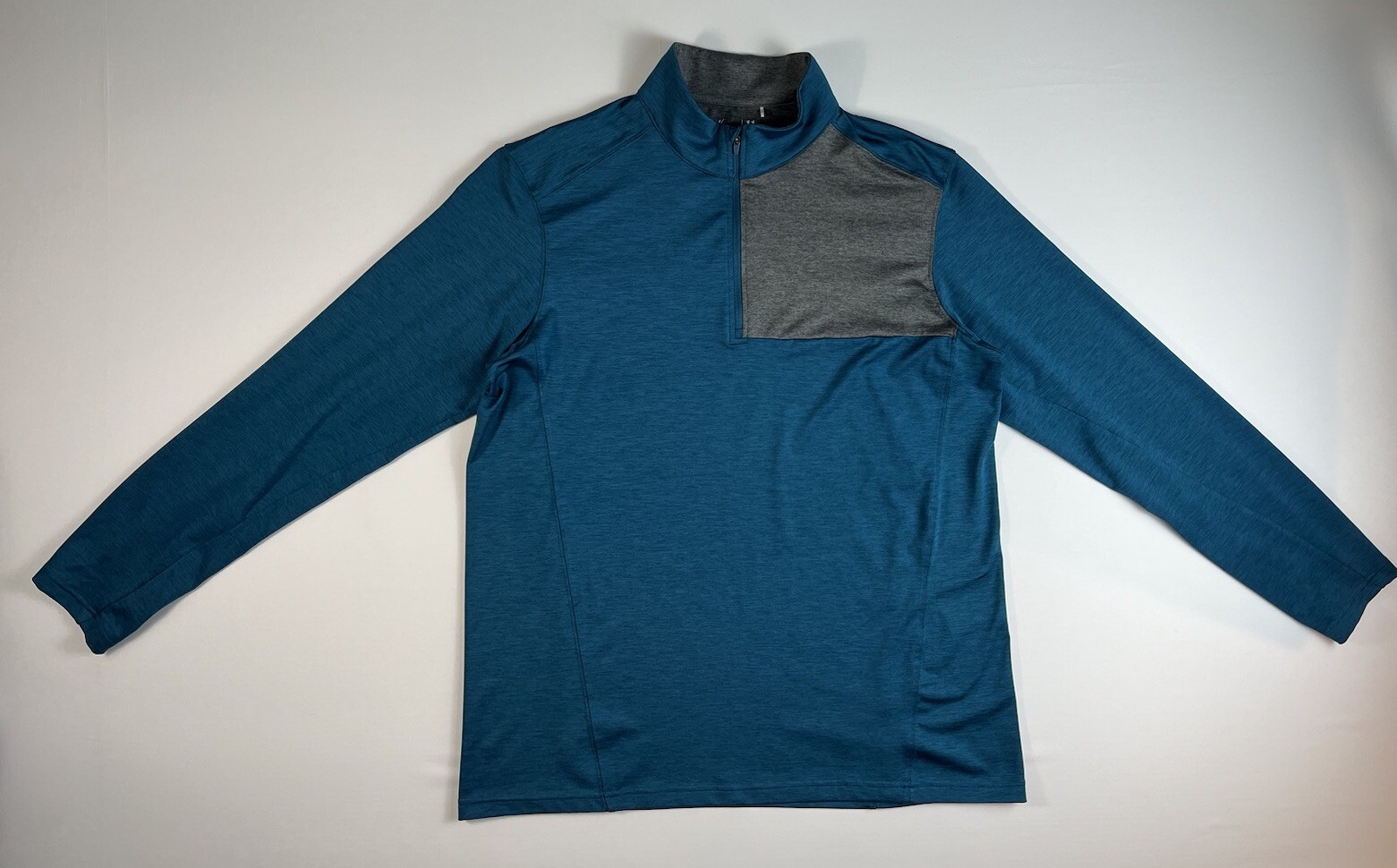 Walter Hagen 11 Majors Mens L Blue Gray 1/4 Zip Golf Pullover Shirt