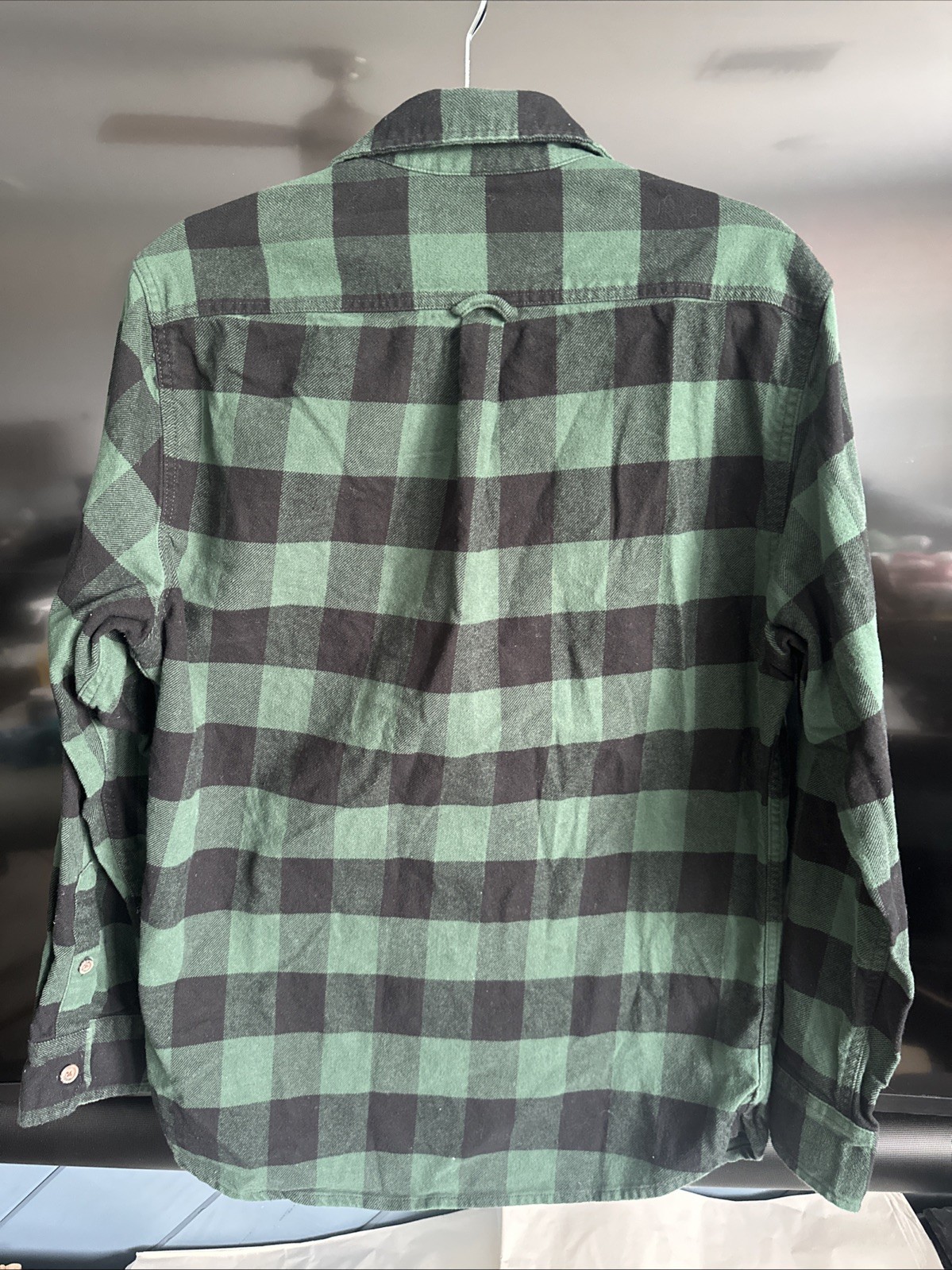 Jachs Men’s Heritage Flannel Shirt Large Green/Black Plaid