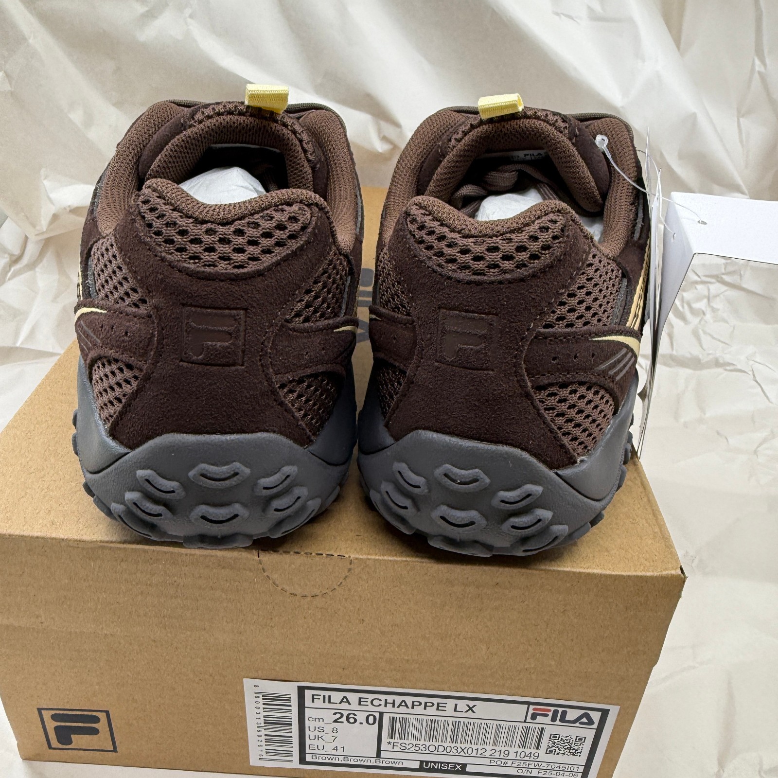 FILA Echappe LX Choco Sneaker 11001XM02361G200 FS253OD03X012219 SIZE US 8