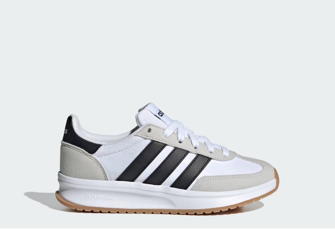 Size 7-Adidas Run 70s 2.0 Juniors White/black/grey (JI2266)