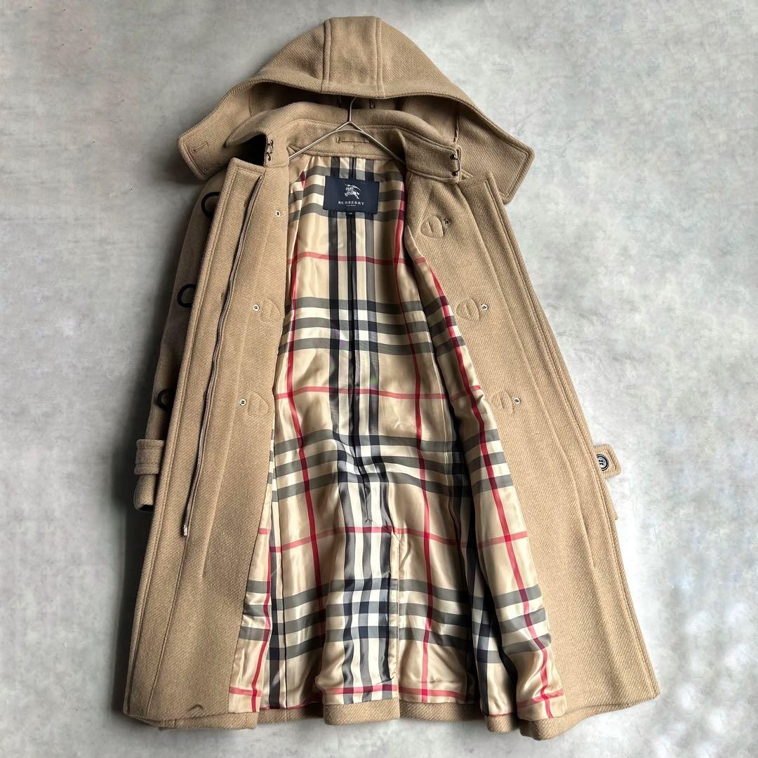Burberry London Duffle Coat Mega Check Long 2way Toggle