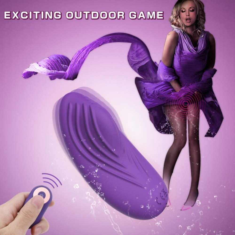 10 Function Vibrating Panties Purple/Black Remote Control Underwear for Female