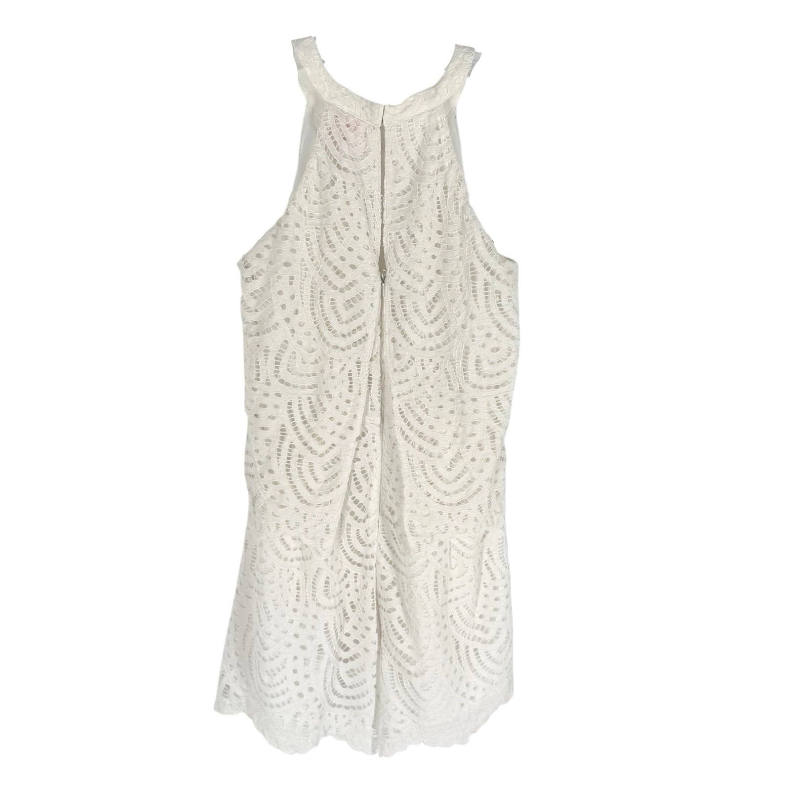 Lilly Pulitzer Edona Romper Womens Size 00 White Lace Ruffle Sleeveless Lined