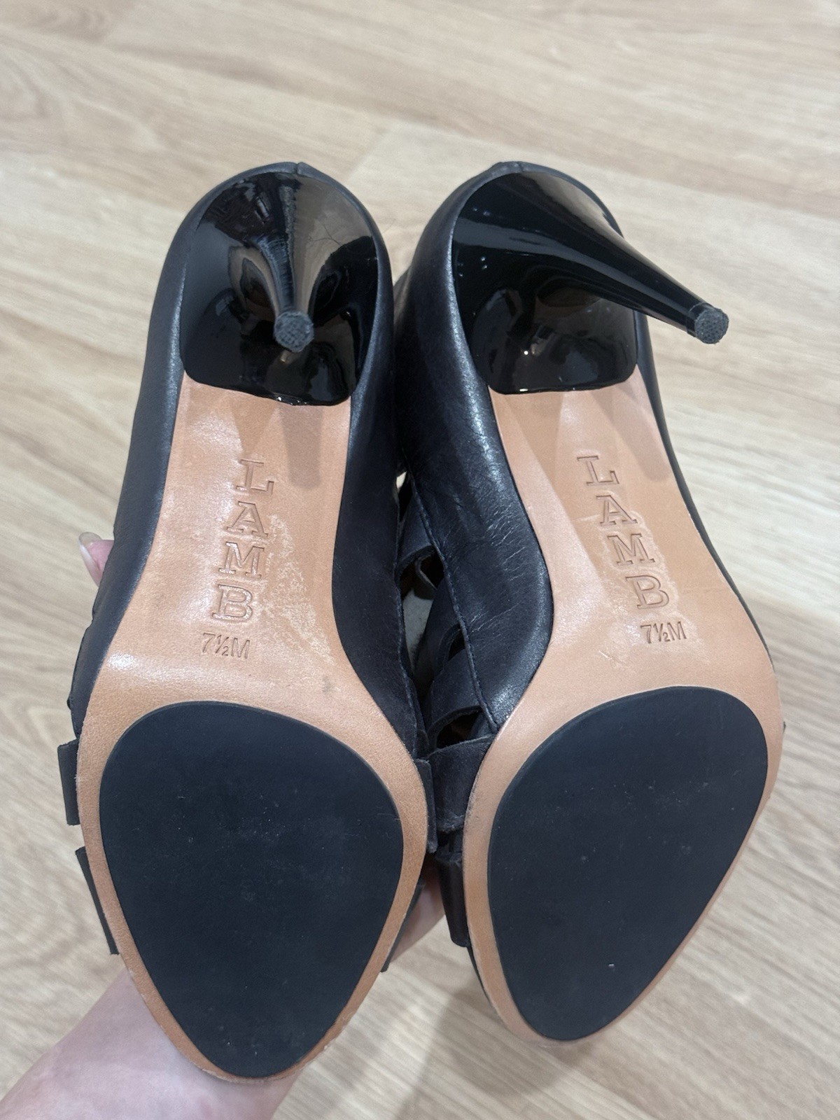 L.A.M.B. Women’s Gladiator Heels – Size 7.5M