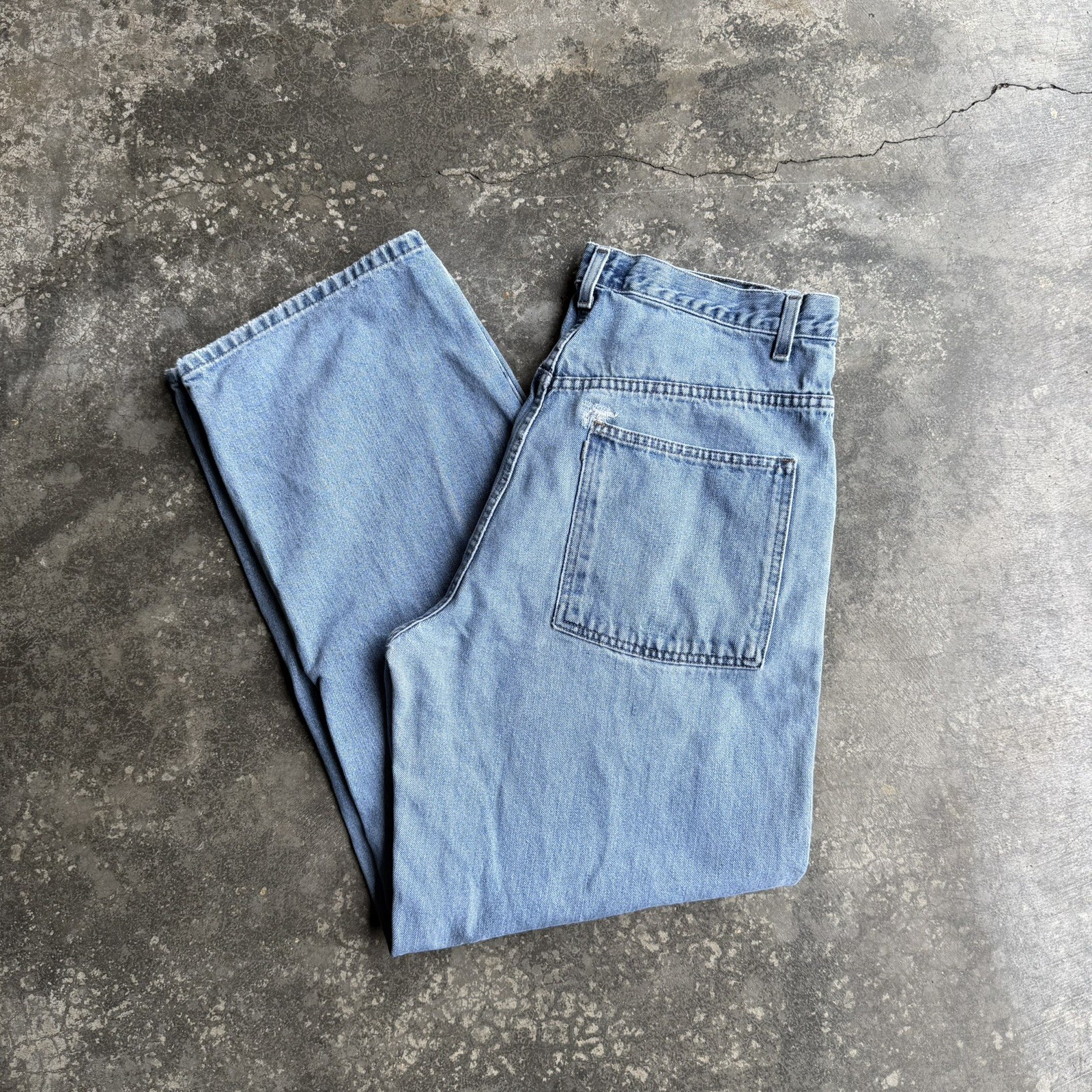 Vintage 90s Rare Levi’s SilverTab Stovepipe Baggy Denim Jeans Men’s 35×32