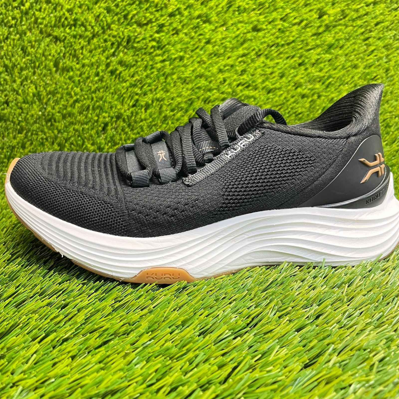 Kuru Atom 2 Womens Size 7.5 Black White Athletic Running Walking Shoes Sneakers