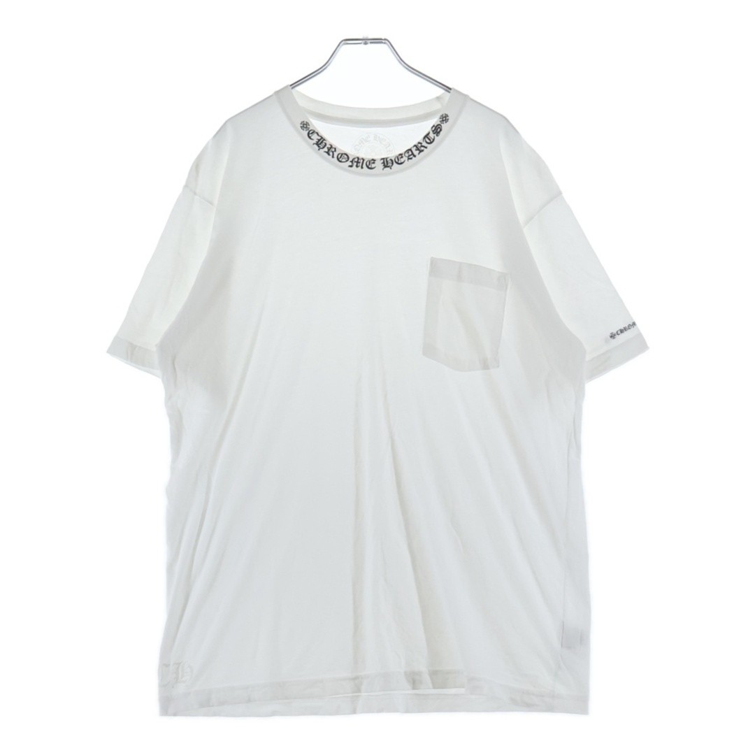 CHROME HEARTS CH T-SHIRT Neck Logo Short Sleeve White Used b7843d874f86d10324dba