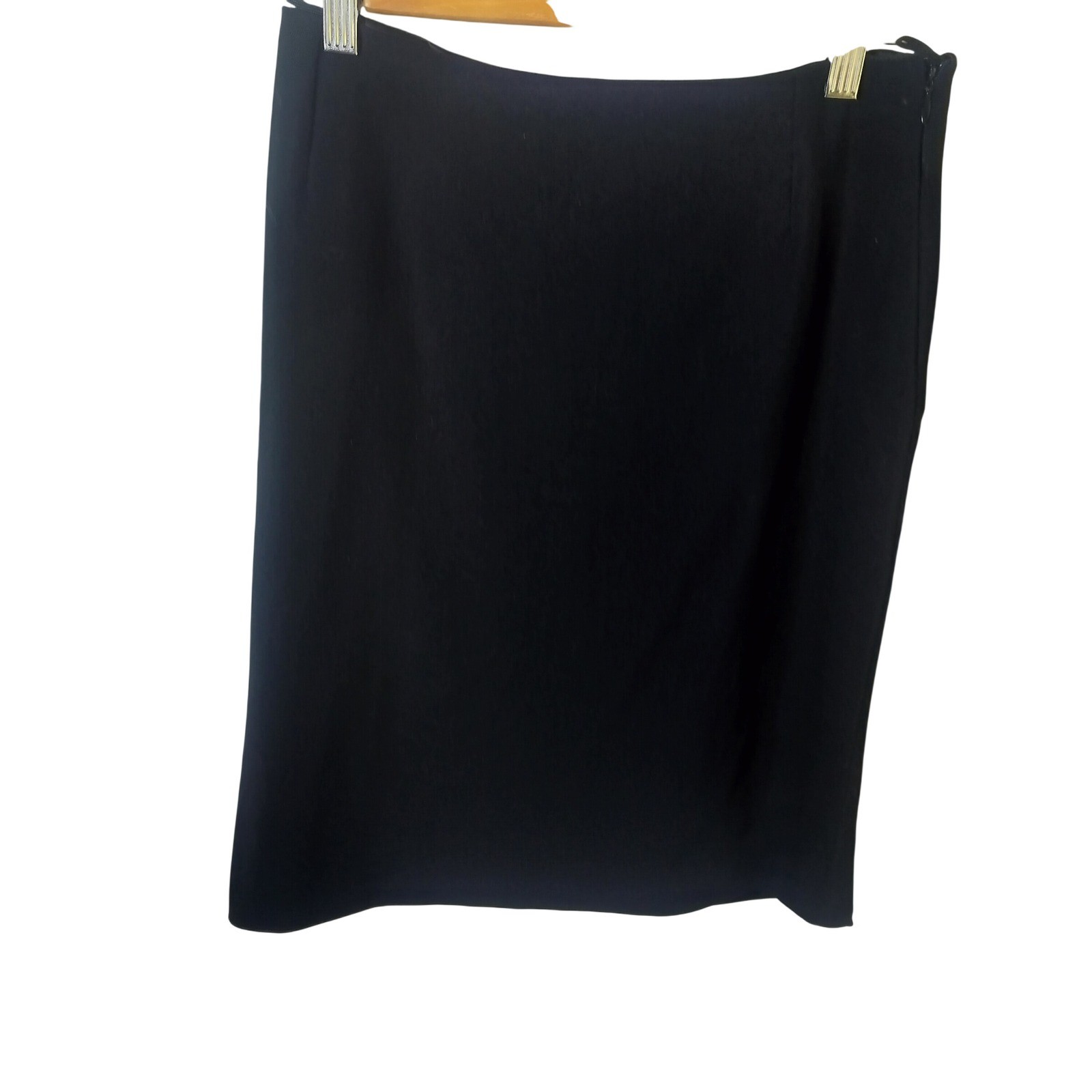 Gianni Versace Couture Black Wool Pencil Skirt Medusa Lining IT 42 Made in Italy