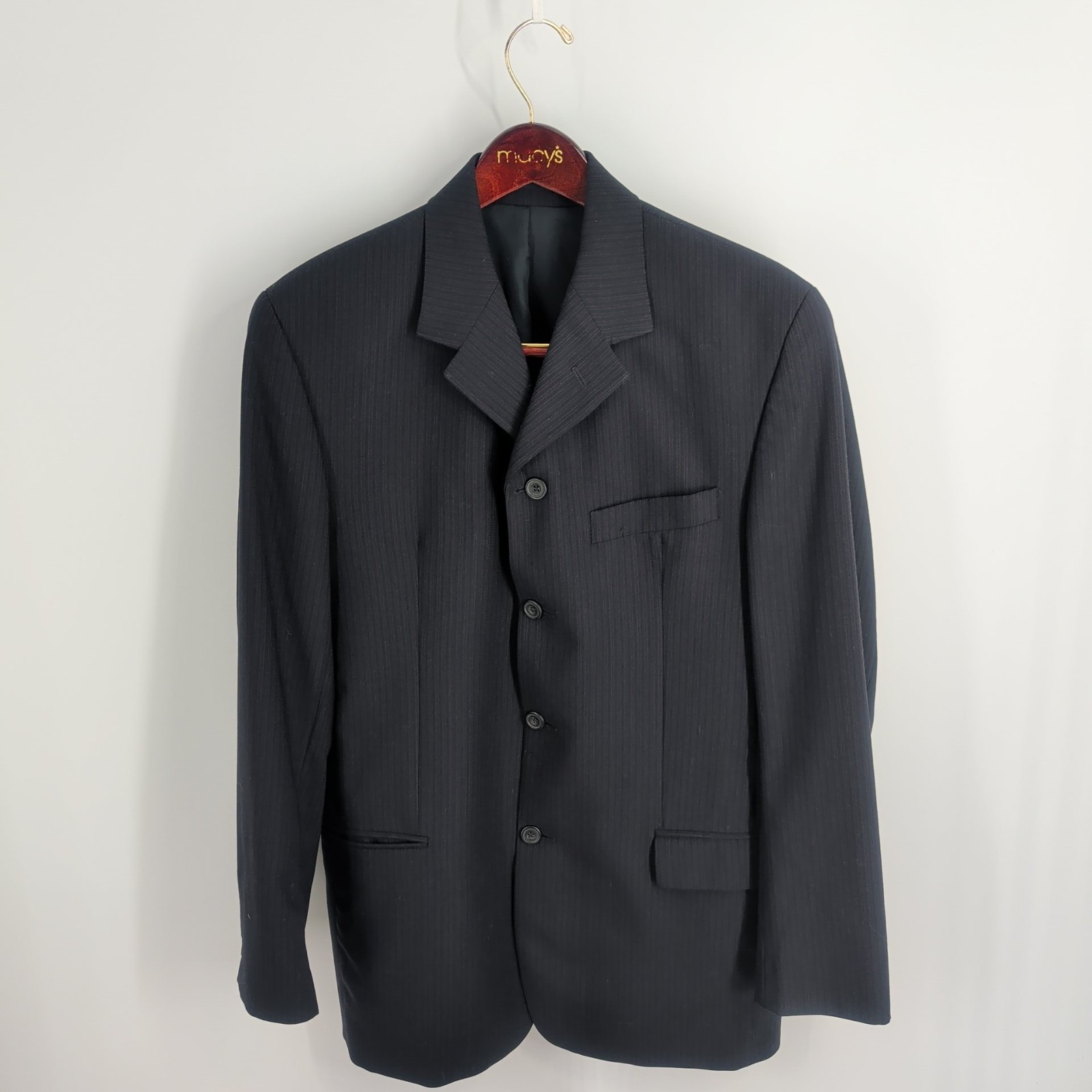 LH Limehaus Lapel Notched Collar Western Classic Blazer Jacket Black Size 42