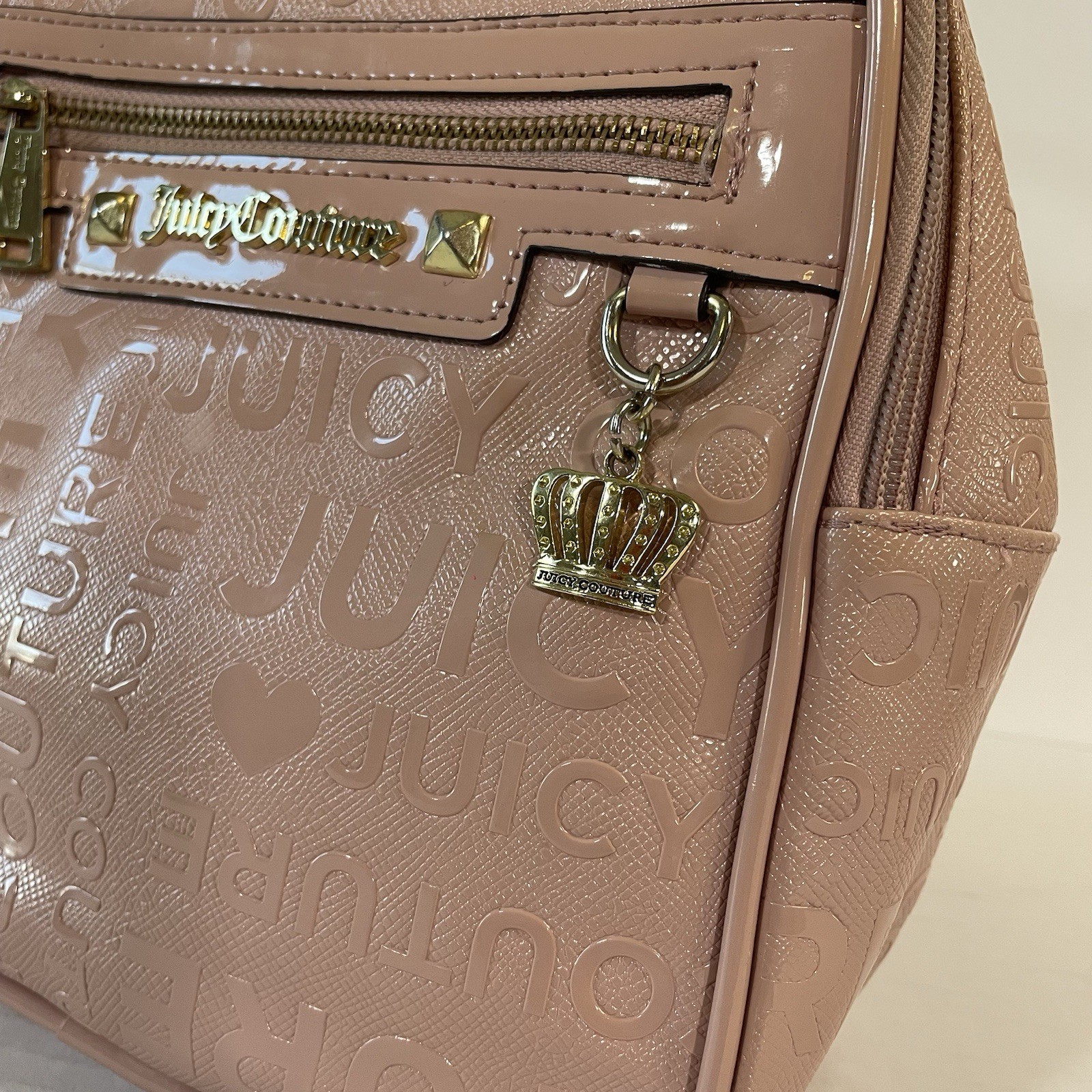 Juicy Couture Blush Pink Mini Backpack Purse 100% Polyurethane