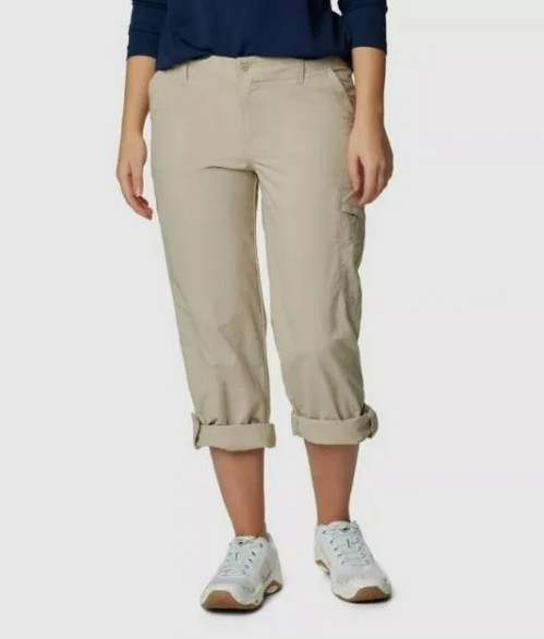 Columbia Ladies’ Woodland Hills UPF 30 Roll Up Cargo Pants, British Tan XL
