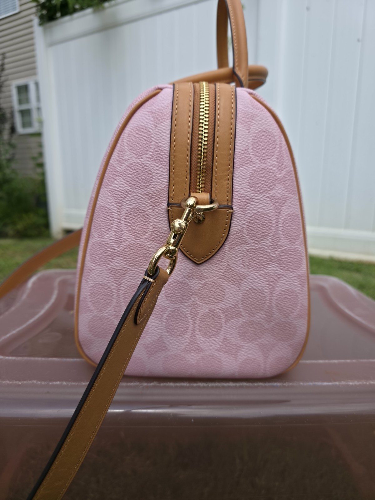 Coach Large Powder Pink Rowan Satchel Bag